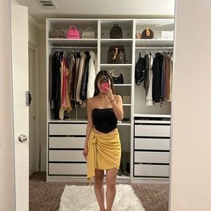 NWT miss Lola mustard yellow skirt